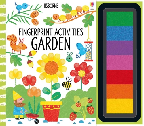 Книга пальчиковая раскраска  Fingerprint Activities: Garden, Usborne™