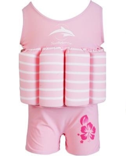 Купальник-поплавок Konfidence Floatsuits, Pink Stripe, 4-5 г (FS02-4/5L)
