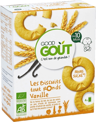 Печенье детское органическое с ванилью, Good Gout, круглое 80г