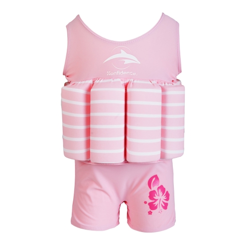 Купальник-поплавок Konfidence Floatsuits - Pink Berton Stripe 1-2 г (FS02-02)