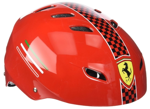 Шлем Ferrari регулируемый для роликов, скейтов FAH50 красный, М