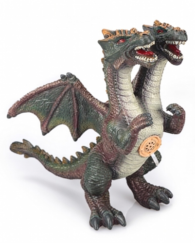 Figurine Dragon with two heads with sound green 48x30x32cm, Dino Toys (57013) / Figures Kids Republic Figurine Dragon with two heads with sound green 48x30x32cm, Dino Toys (57013) / Figures
