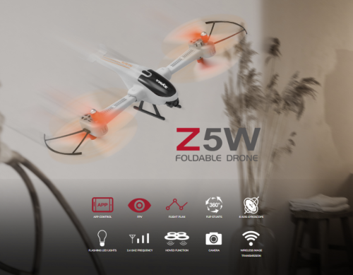 Toy quadcopter with a camera Z5W on the ground, Syma (05646) / Radio Controlled Cars № 5