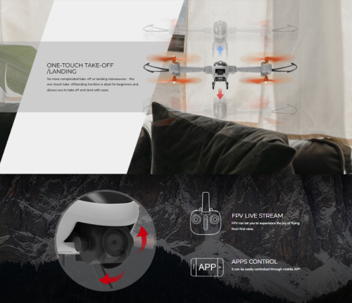 Toy quadcopter with a camera Z5W on the ground, Syma (05646) / Radio Controlled Cars № 6