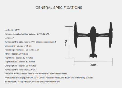 Toy quadcopter with a camera Z5W on the ground, Syma (05646) / Radio Controlled Cars № 13