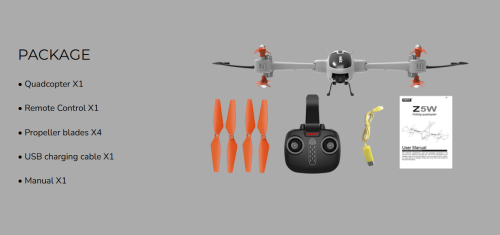 Toy quadcopter with a camera Z5W on the ground, Syma (05646) / Radio Controlled Cars № 7