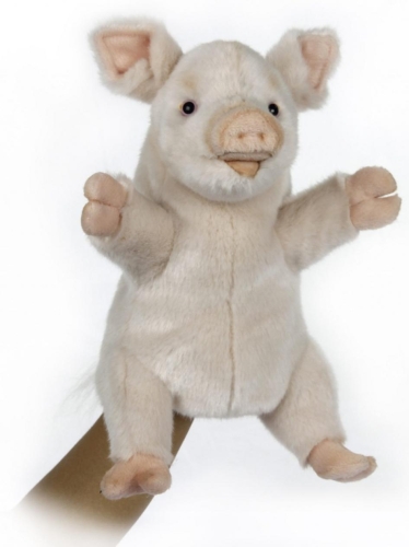 Plush Toy Pig, Puppet series, height 25 cm, Hansa (73394) / Plush Toys Kids Republic Plush Toy Pig, Puppet series, height 25 cm, Hansa (73394) / Plush Toys