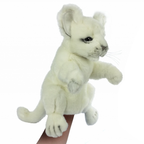 Мягкая игрушка на руку Белый Львенок, серия Puppet, 32 см.высота, Hansa (7850)