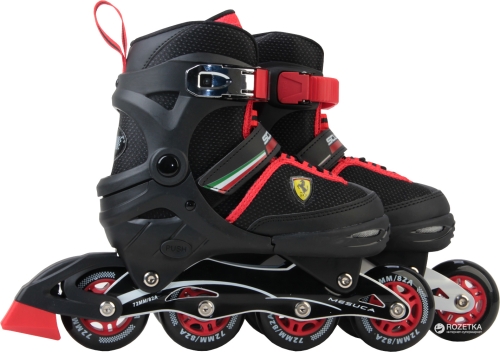 Ferrari® Adjustable Roller Skates black size 34-37 FK16, Italy