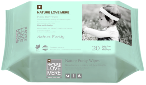 Дитячі вологі серветки NATURE LOVE MERE Purity, 20 шт, Корея, NLM (0525)