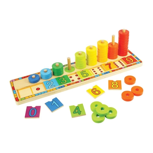 Game set Learn to count, Bigjigs Toys, 55 elements, art. BJ531