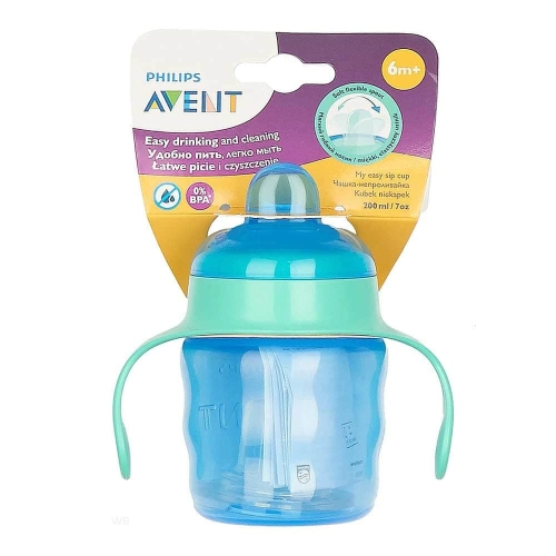 Чашка с мягким носиком и ручками Avent 200 мл 6 мес + , Philips Avent [SCF551/00] Англия / Поильники № 4