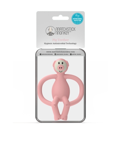 Игрушка-грызун MATCHSTICK MONKEY Свинка (цвет светло-розовый, 11 см) / Прорезыватели № 5
