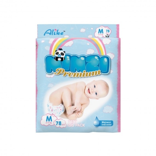 Baby diapers MIMZI M, 5-11 kg, 78 pcs. (MDM78)