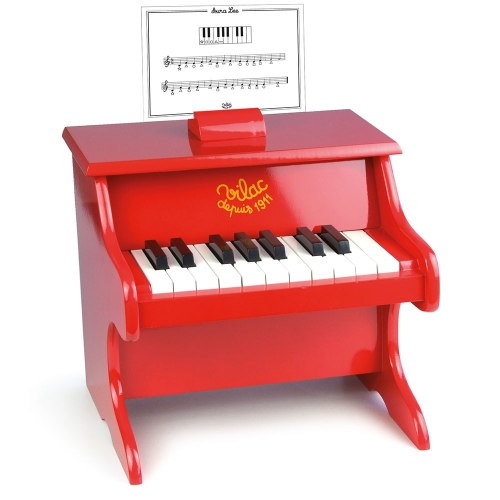 Vilac™ | Піаніно з партитурою, червоний, Франція.