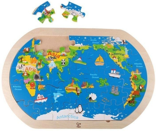 Puzzle Map of the World, Hape [E8311] Germany