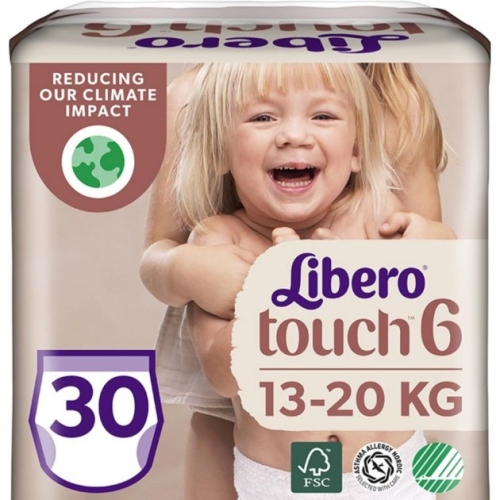 Touch 6 panty diapers, Libero, 13-20 kg, 30 pcs., art. 7322541092201
