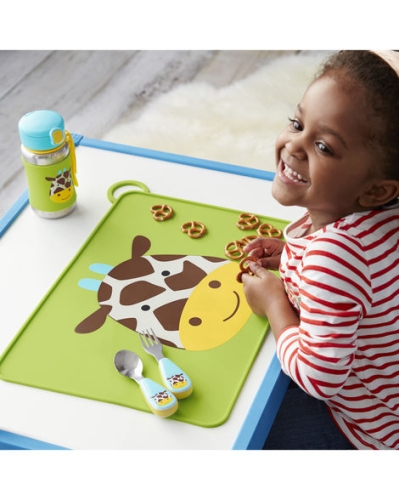 Metal bottle 350 ml, with sippy cup Giraffe (252516), SKIP HOP™, USA / Drinkers and Сups № 4 Kids Republic Metal bottle 350 ml, with sippy cup Giraffe (252516), SKIP HOP™, USA / Drinkers and Сups № 4