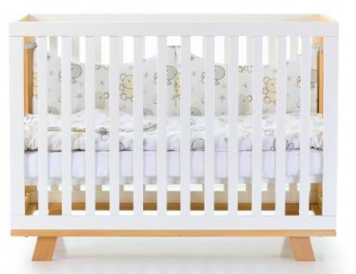 Кровать детская Соня ЛД1 (Манхэттен) без колес, на ножках (бело-буковый), Верес™