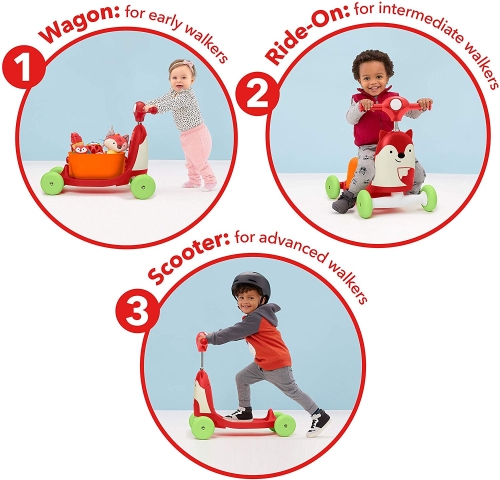 Skip Hop™ | Balance bike-cart for toys (3 in 1), light effects, Fox cub, USA / Wheelchair Toys № 5 Kids Republic Skip Hop™ | Balance bike-cart for toys (3 in 1), light effects, Fox cub, USA / Wheelchair Toys № 5