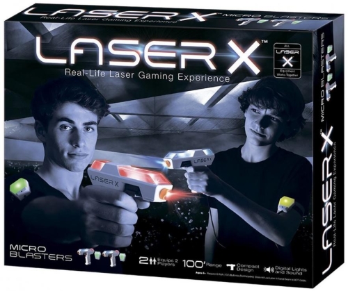 Ігровий набір для лазерних боїв - LASER X МІНІ ДЛЯ ДВОХ ГРАВЦІВ (2 бластери, 2 мішені 0