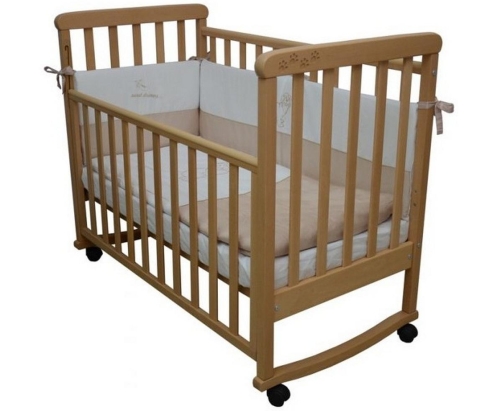 Кровать детская Соня ЛД12 без колес, на ножках, качалка (съемная) (бук), Верес™