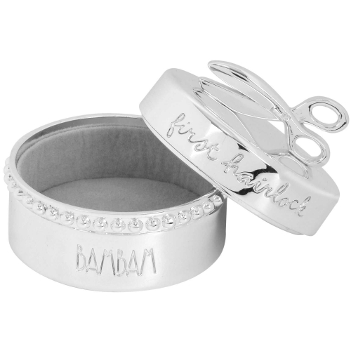 Bambam | Gift box for the first strand of hair, silver plated (51301) Holland