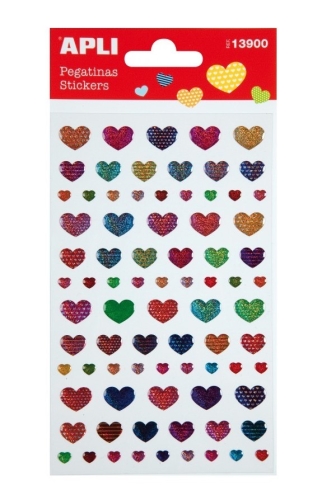 Stickers Brilliant hearts, Apli Kids, art. 13900
