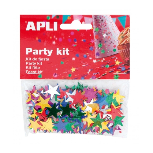 Конфетті Apli Kids різнокольорові Зірки 15 мм, 14 г (13821)