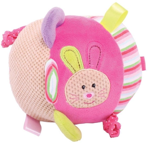 Развивающая игрушка-мяч для малышей, Bigjigs Toys, розовый, арт. BB502