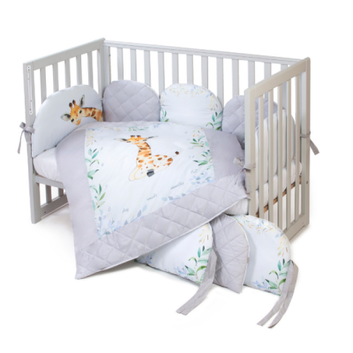 Bed set for baby bed Veres Giraffe (6 units), art. 217.06