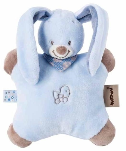 Мягкая игрушка-подушка кролик Биба 24см, Nattou™ Бельгия