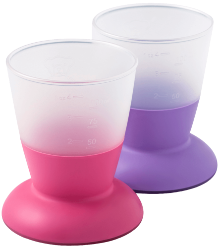 Чашка детская, набор из 2 шт (розовая и сиреневая), Baby Bjorn™ Швеция