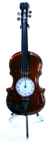 Часы кварцевые подарочные Siva Toys Скрипка, коричневые