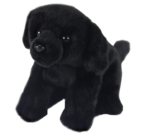 Plush Toy Labrador, Hansa, 25 cm, black, art. 3975