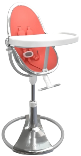 Highchair Bloom Fresco SILVER (with insert Persimmon Red) USA
