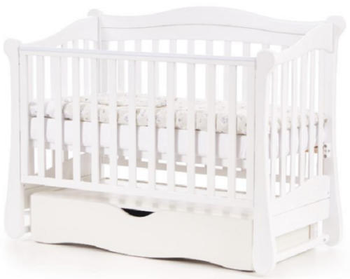 Ліжко дитяче Соня ЛД18 без коліс, на ніжках (білий), Верес™