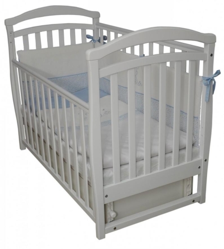 Baby bed Veres™ Sonya LD6 without wheels, on legs (white), art. 06.1.1.1.06
