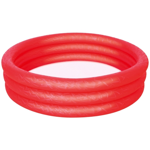 Детский круглый бассейн 102х25 см, 101 л BestWay 3-Ring Paddling Pool Red (51024)