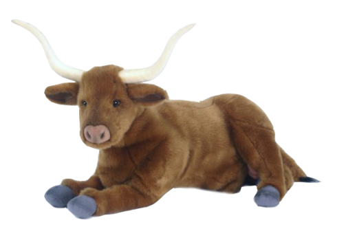 Plush Toy the Bull which lies, Hansa, 44 cm, art. 5551