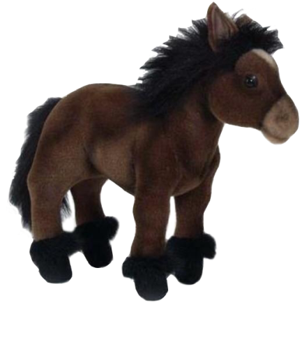 Pony Plush Toy, Hansa, 36 cm, chocolate brown, art. 3417