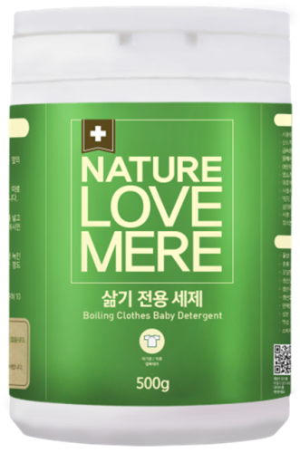 Detergent for washing and removing stubborn stains from Kid clothes (including at extremely high temperatures, boiling) NATURE LOVE MERE 500 gr, Korea