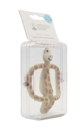 Игрушка-грызун MATCHSTICK MONKEY Жираф (цвет коричневый, 11 см) / Прорезыватели № 7 Kids Republic Игрушка-грызун MATCHSTICK MONKEY Жираф (цвет коричневый, 11 см) / Прорезыватели № 7
