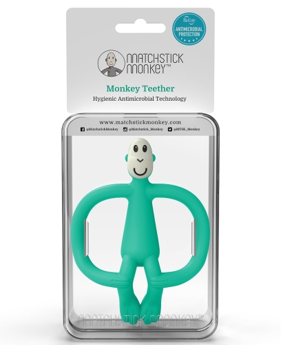 Игрушка-грызун MATCHSTICK MONKEY Обезьянка (цвет зеленый, 11 см) / Прорезыватели № 4 Kids Republic Игрушка-грызун MATCHSTICK MONKEY Обезьянка (цвет зеленый, 11 см) / Прорезыватели № 4