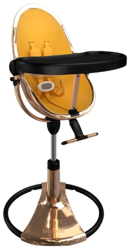 Highchair Bloom Fresco ROSE GOLD BLACK (with insert Marigold Yellow) USA