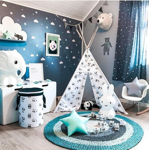 Teepee with pandas, Happy Spaces [2900990736621]