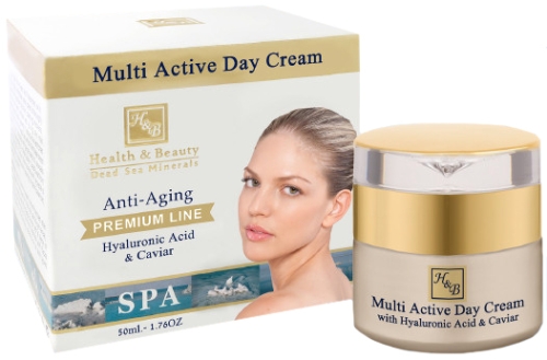 Multi-active day cream with hyaluronic acid and caviar extract 50 ml, Health&Beauty™ Israel