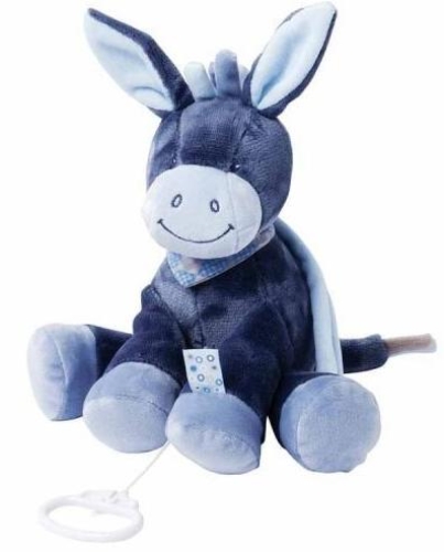 Soft toy with music donkey Alex 28cm, Nattou™ Belgium