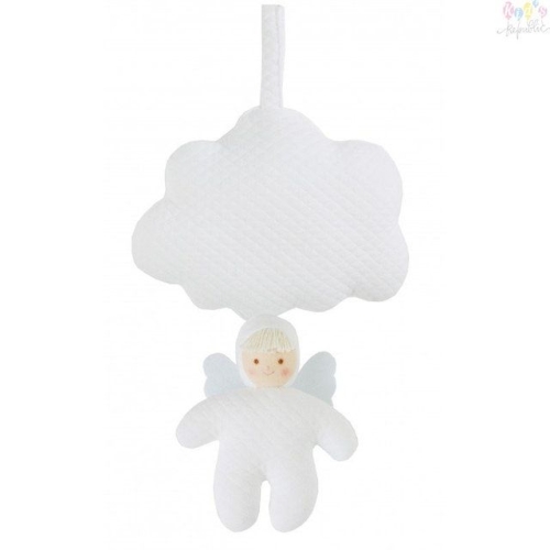 Pendant musical cloud with an angel white, Trousselier™, France (VM1024)