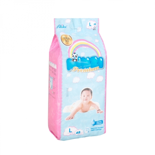 Baby diapers MIMZI L, 9-14 kg, 48 pcs., (MPL48)